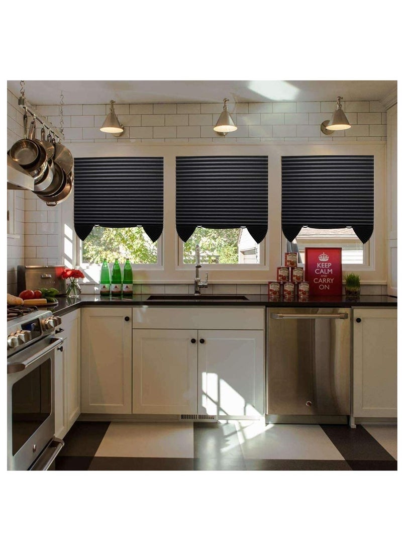 RATSAW Blackout Pleated Blind Black Width 60 Centimeter Length 150 Centimeter  - Image 4