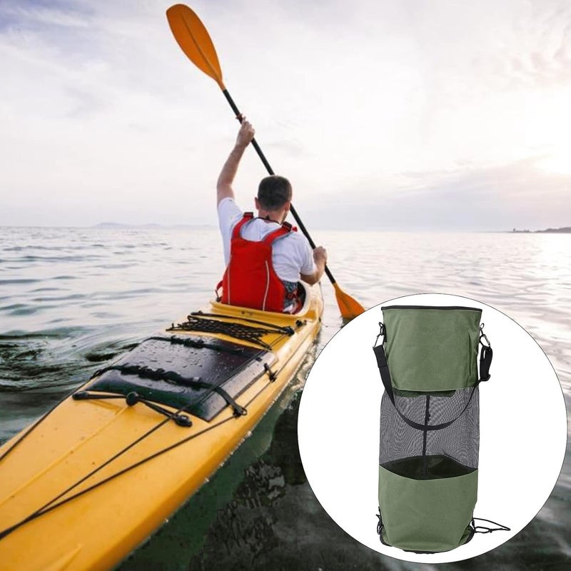 Boat Trash Bag Reusable Waterproof Mesh Garbage Bag, Outdoor Mesh Trash Bag for Boat with Elastic Top and Sturdy Buckle Strap, Portable Garbage Storage for Kayaking - Image 3