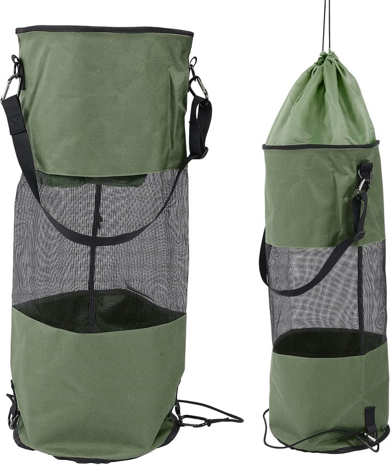 Boat Trash Bag Reusable Waterproof Mesh Garbage Bag, Outdoor Mesh Trash Bag for Boat with Elastic Top and Sturdy Buckle Strap, Portable Garbage Storage for Kayaking - Image 2