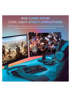 SYOSI Gaming Monitor Led Backlight, Screen Color and Music Sync Led Strip Lights Via Software Control, High Frame Rate Real -Time Rgb+Ic Ambient Lighting for Desk Gaming, USB Interface, Fit 24" Monitor  - Image 4