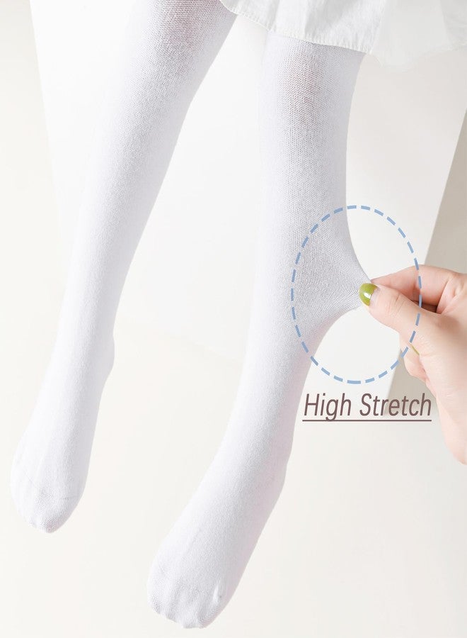 Mini angel Baby Girl Tights Non Slip Baby Tights Seamless Cotton Pantyhose Toddler Stockings Winter Warm Leggings Non-Skid for 2-4 Years 1 Pack (White, L) - Image 3