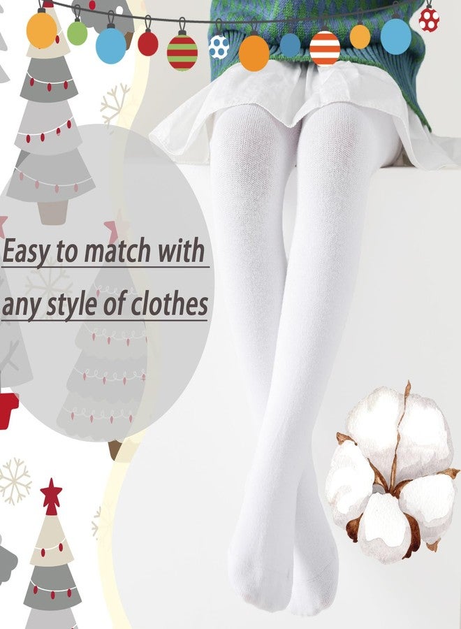Mini angel Baby Girl Tights Non Slip Baby Tights Seamless Cotton Pantyhose Toddler Stockings Winter Warm Leggings Non-Skid for 2-4 Years 1 Pack (White, L) - Image 2