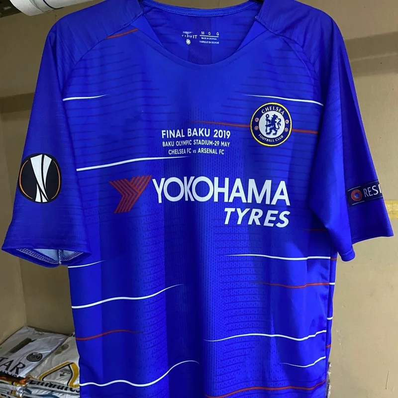 BySportakus Chelsea 2019 Baku Europa League Final Eden Hazard Special Jersey