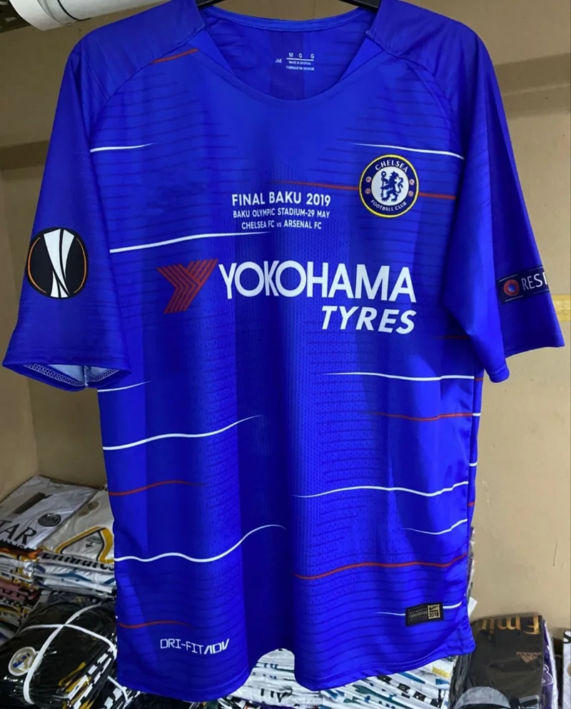 BySportakus Chelsea 2019 Baku Europa League Final Eden Hazard Special Jersey