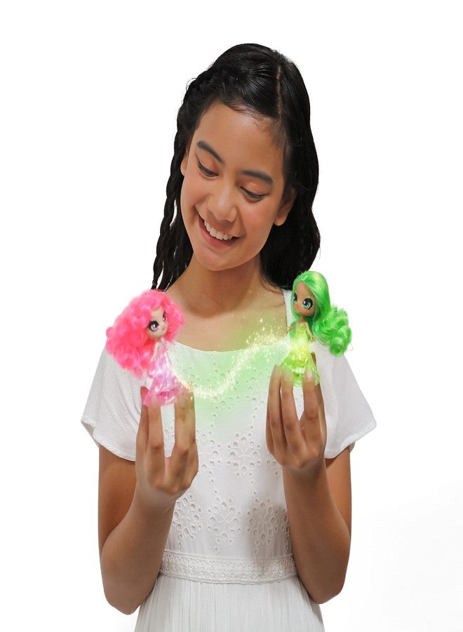 Skyrocket Crystalina Dolls - Turquoise Girls Collectible Toys with Color Changing LED Dress and Amulet Necklace - Image 5