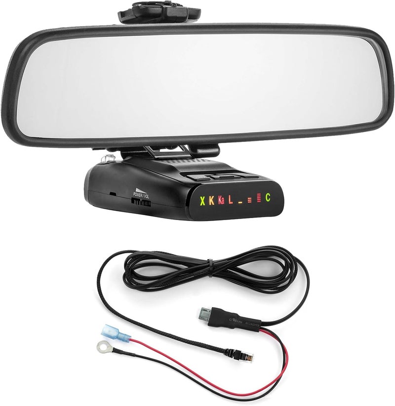 Radar Mount Mirror Mount Bracket + Direct Wire Power Cord for Uniden DFR - Image 1