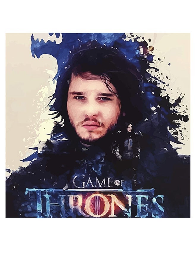 RYN Game Of Thrones Themed Wall Art Blue/Beige/Black 30x30cm - Image 1