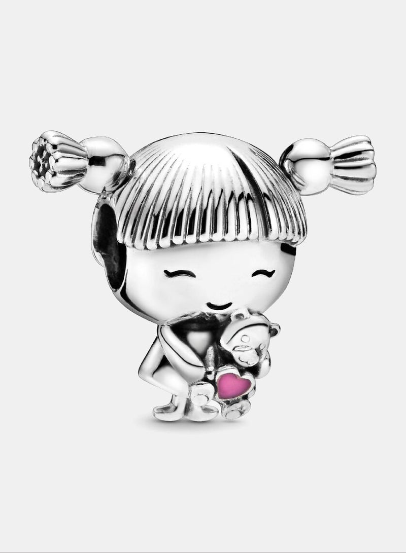 باندورا سحر فتاة فضية مع المينا الوردي