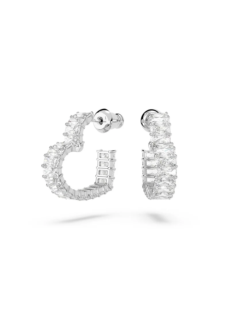 SWAROVSKI Matrix  Hoop Heart Earrings