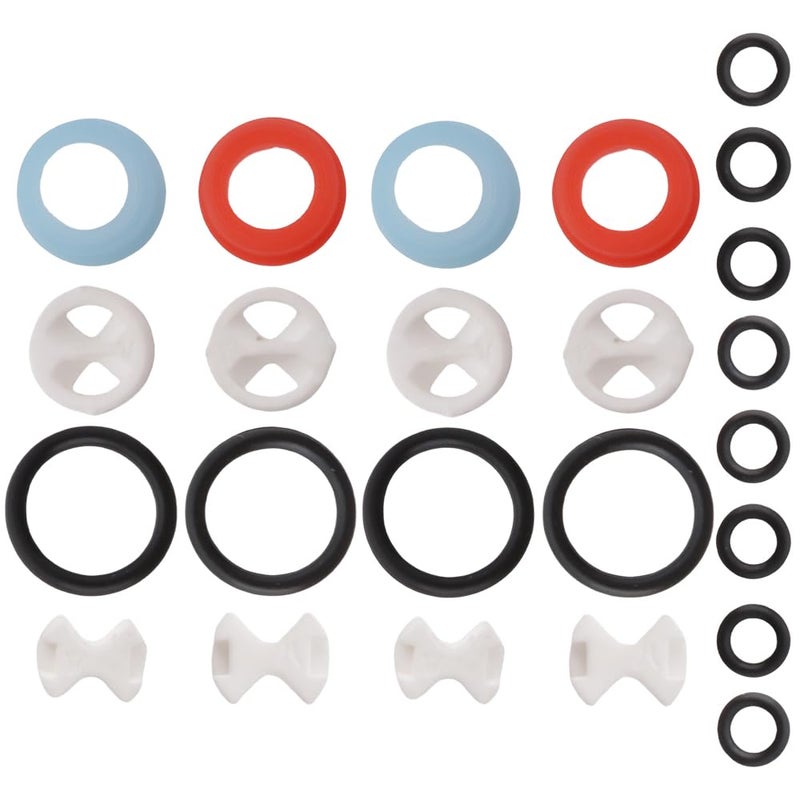 TWZKXC 24 Pcs Pleochroic Faucet Washers Assortment Kit, Silicon Washer Insert Turn Replacement Accessories Valve Tap Ceramic Disc Cartridges, for Repairing Faucet Leak Worn Out Washer Replacements, O Ring - Image 1