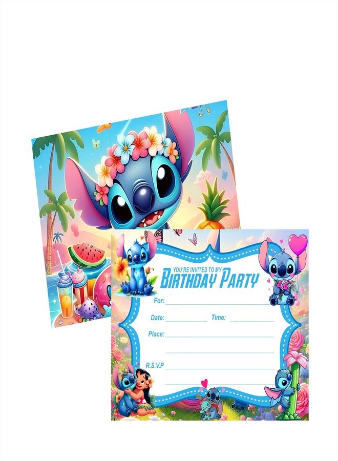 Losede 12PCS Birthday Invitations Birthday party supplies decorations (3) - Image 1
