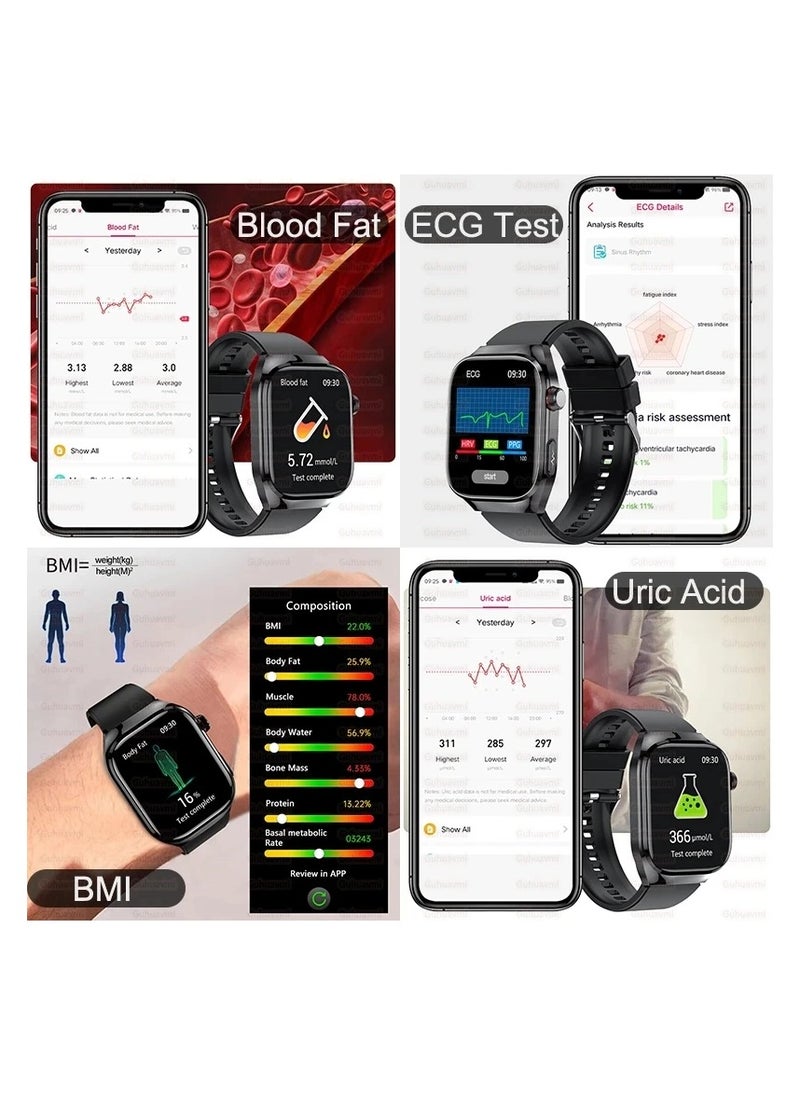 AROAQ - TK16 Smart Watch Bluetooth Call Micro Physical Examination ECG Body Fat Five Internal Organs Detection Multi-Sports - Image 1