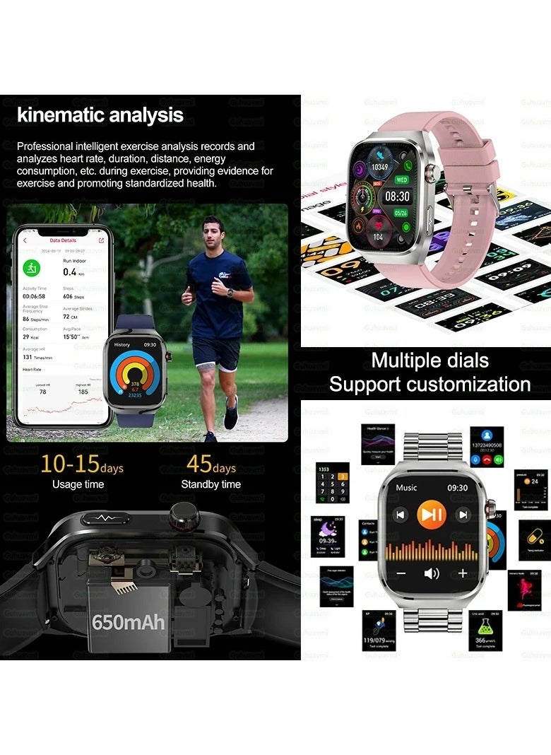 AROAQ - TK16 Smart Watch Bluetooth Call Micro Physical Examination ECG Body Fat Five Internal Organs Detection Multi-Sports - Image 1