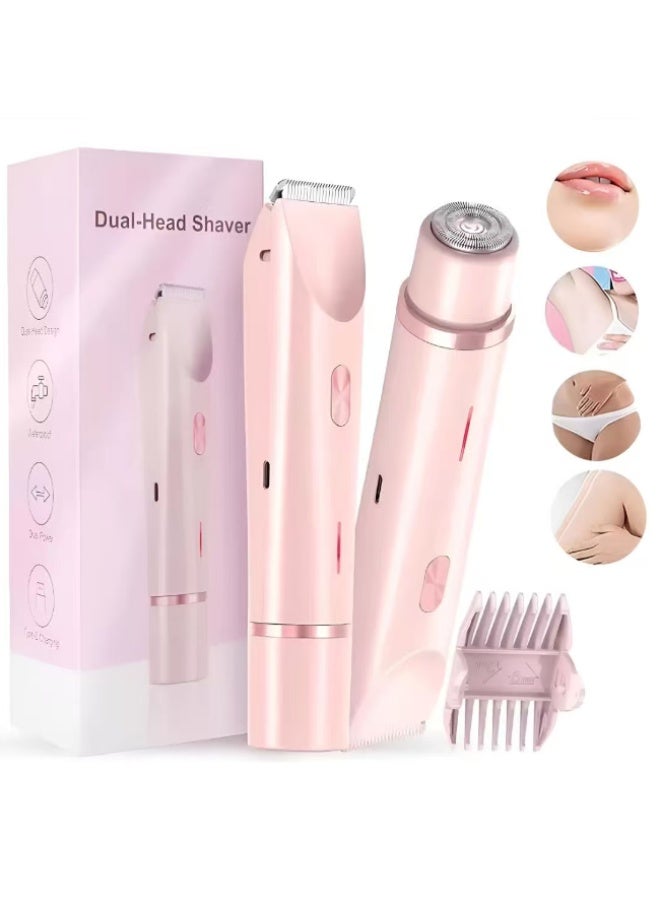 مزيل شعر كهربائي ثنائي الرأس لمنطقة البيكيني للنساء - 2 في 1 - Image 1
