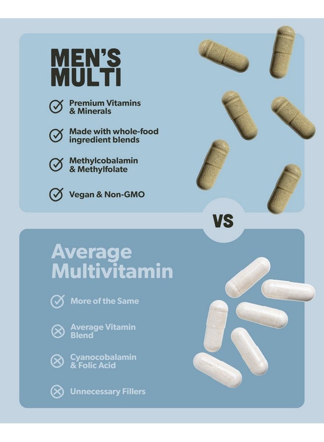 sapling Multivitamin for Men - Daily Men’s Multivitamin - Methylated B Complex with Whole Food Ingredients, Vitamin B12, Folate, A, C, D3, E, K2, Organic Fruits & Vegetables - Vegan, Non-GMO - 60 Caps  - Image 4