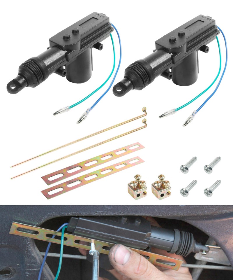 bylikeho 2 Pack Power Door Lock Kit,Car Accessories Universal Car Heavy Duty High Power Door Lock Actuator,Automotive Replacement 2 Wire 12V Locking System,Adds Power Door Locks to Most Vehicles - Image 1