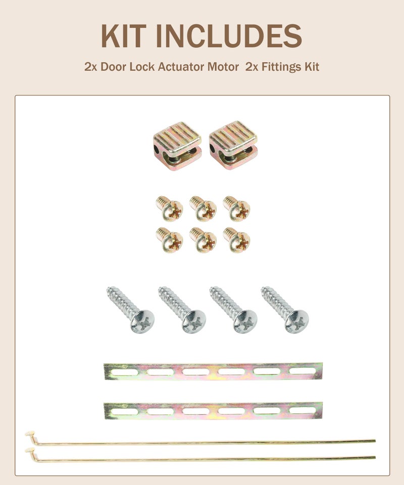 bylikeho 2 Pack Power Door Lock Kit,Car Accessories Universal Car Heavy Duty High Power Door Lock Actuator,Automotive Replacement 2 Wire 12V Locking System,Adds Power Door Locks to Most Vehicles - Image 4