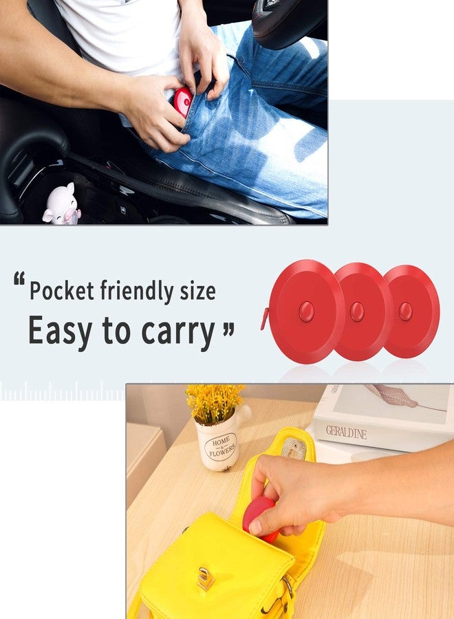 DiCUNO 60-Inch 1.5 Meter Soft and Retractable Tape Measure (3Pcs of Red with Soft Tape) - Image 5