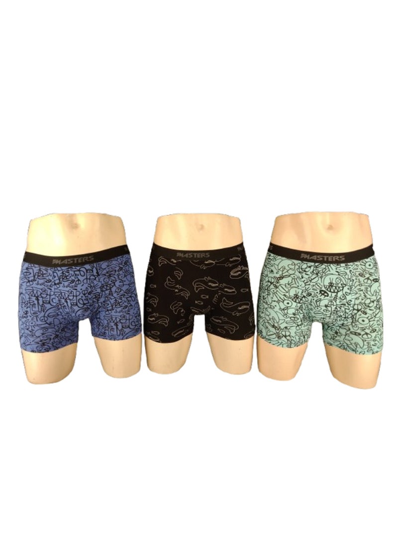 Jet Masters Underwear For Men Boxer Cotton Stretch3P-Multicolore  - Image 2