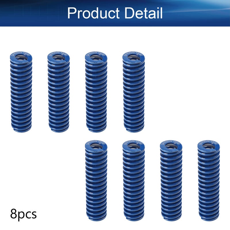 Metal Spring，Springs Compression Spring, 60x16mm(LxOD) Light Load 3D Printer Die Spring, Compression Mould Die Spring, for Mechanical Equipment 10D Printer Accessories, Blue 8Pcs - Image 4
