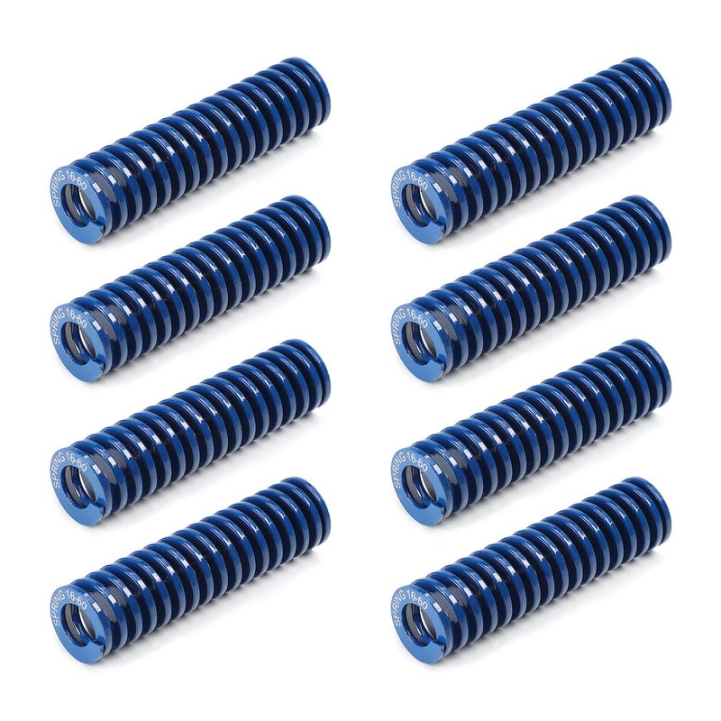 Metal Spring，Springs Compression Spring, 60x16mm(LxOD) Light Load 3D Printer Die Spring, Compression Mould Die Spring, for Mechanical Equipment 10D Printer Accessories, Blue 8Pcs - Image 1