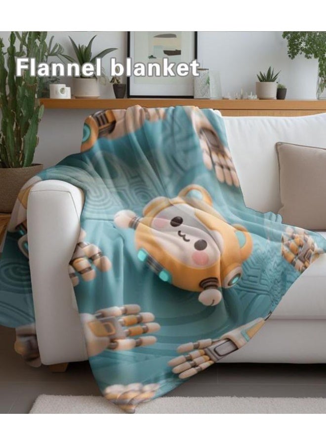general Children's or student cartoon flannel thin blanket (warm and comfortable, suitable for sleep, games) 100cm*150cm - Image 1