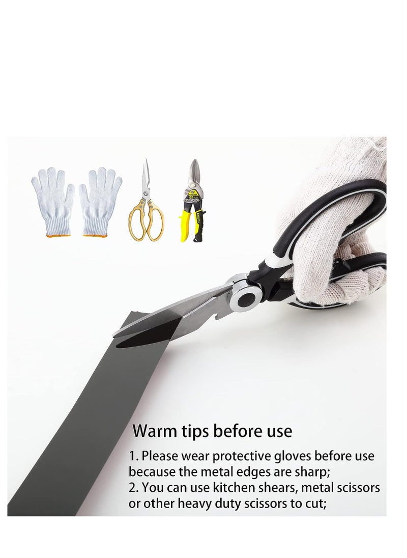 SYOSI Stainless Steel Wall Molding Trim Peel and Stick, Flexible Self Adhesive Metal Trim for Ceiling, Mirror Frame and More, Mirror Like Finish Metallized Black  - Image 5
