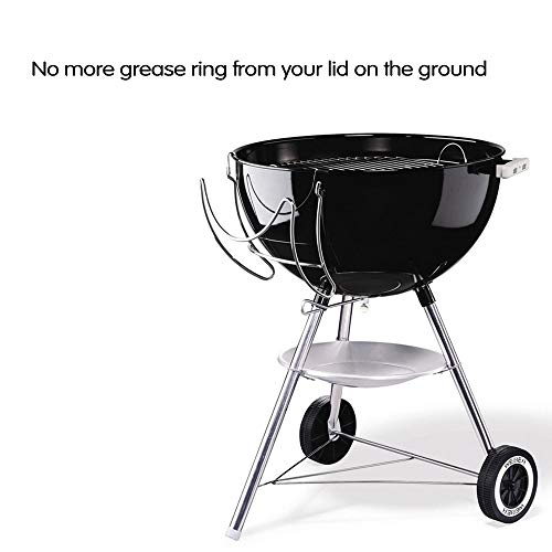 GRISUN Grill Lid Holder for Weber Charcoal Kettle Grill 22.5 Inch, 18.5 Inch, Stainless Steel Slide a Side Lid Prop, Charcoal Kettle Accessories, BBQ Accessory for Weber Kettle - Image 3
