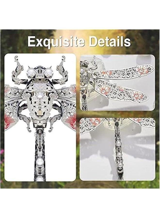 3D Metal Puzzle, Dragonfly Model Kits, Insect Themed Animal Fashion Brooch Assembling DIY Puzzles to Build, Building Kits for Teens and Adults, Decoration Gift - Image 2