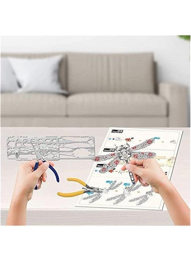 3D Metal Puzzle, Dragonfly Model Kits, Insect Themed Animal Fashion Brooch Assembling DIY Puzzles to Build, Building Kits for Teens and Adults, Decoration Gift - Image 4