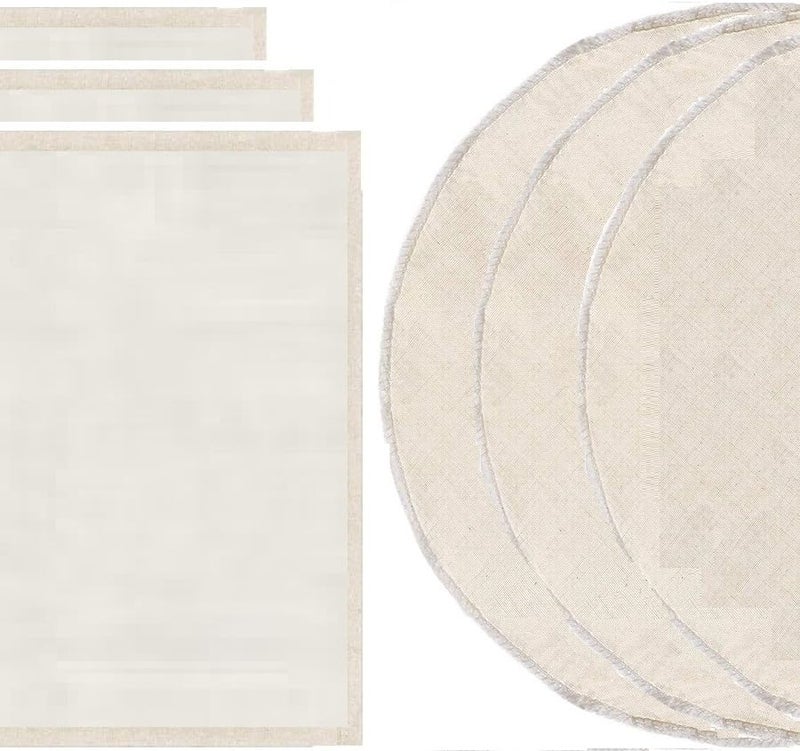 WUD Unbleached Thin Cotton Idli Cloth for Steaming, Set of 6, Without Holes - Image 1