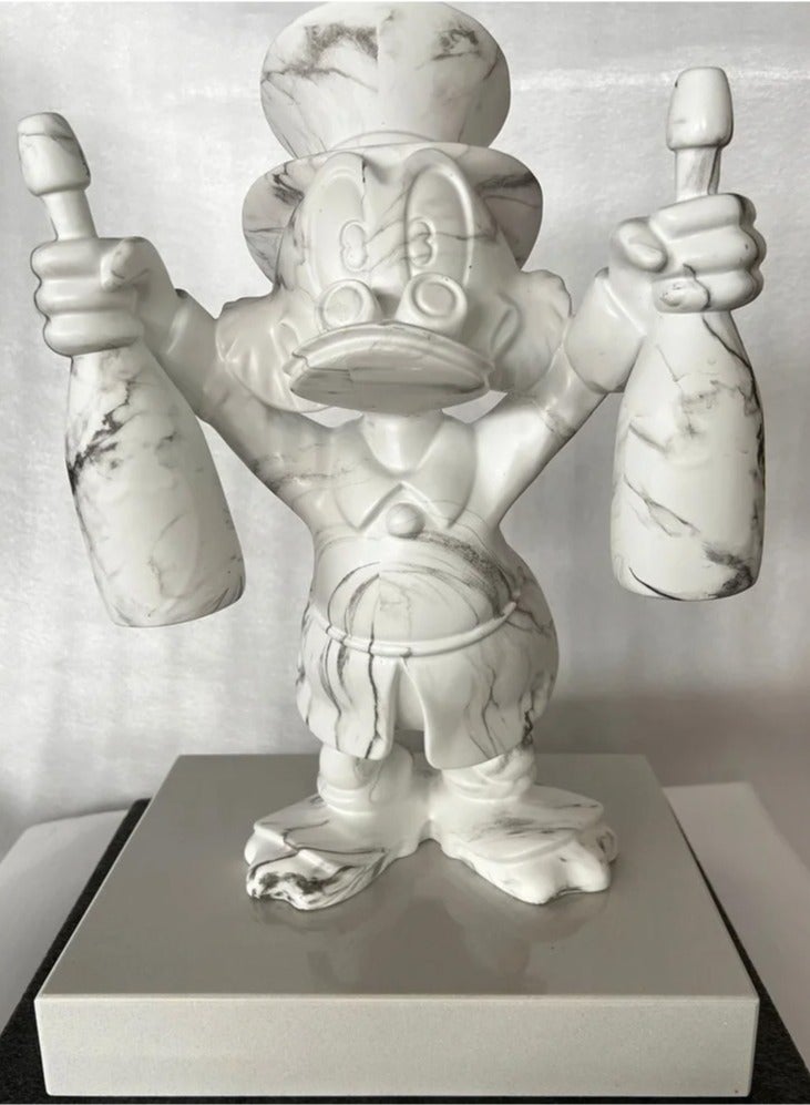 Other Manufacturer Scrooge McDuck Marble Sculpture Statue Pop Art 47cm  - Image 1