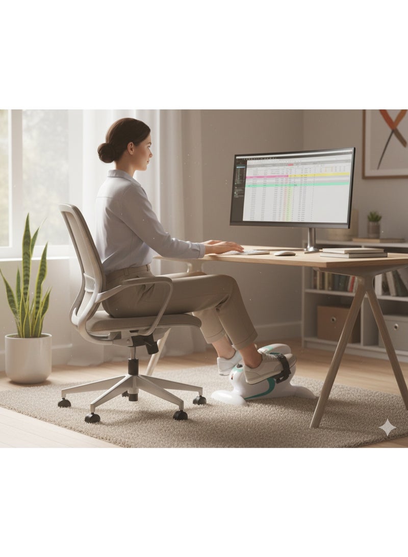 HT Under-Desk Mini Rehab Pedal Bike: A gentle and safe exercise machine for the muscles and joints, strengthening the legs and arms. Equipped with a control screen and multiple directions and speeds. - Image 3