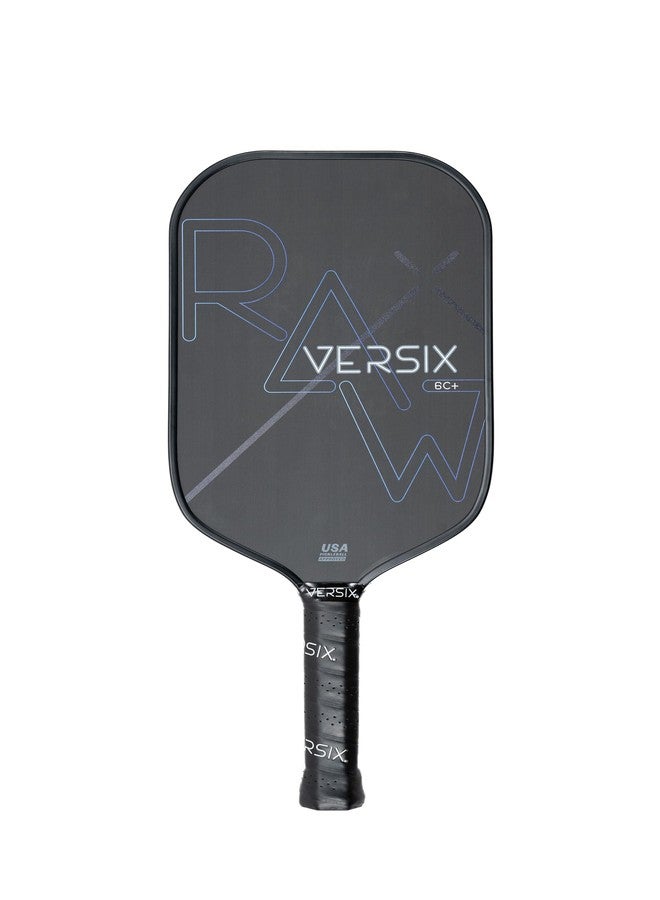 PickleballCentral VERSIX RAW Carbon Fiber Pickleball Paddle, Extended 5.75" Handle, Carbon Fiber, 7.9oz (Midweight), 15mm Core… - Image 1