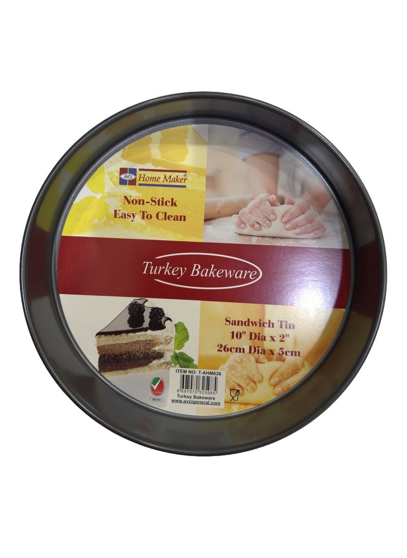 Homemaker Non-stick Sandwich Tin, 26cm x 5cm, Black  - Image 1