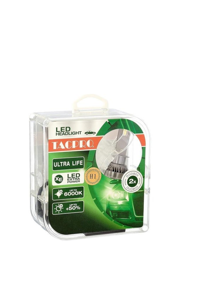 طقم المصابيح الأمامية ليد تاك برو  9005 سطوع 50% 6000K 650W - Image 1