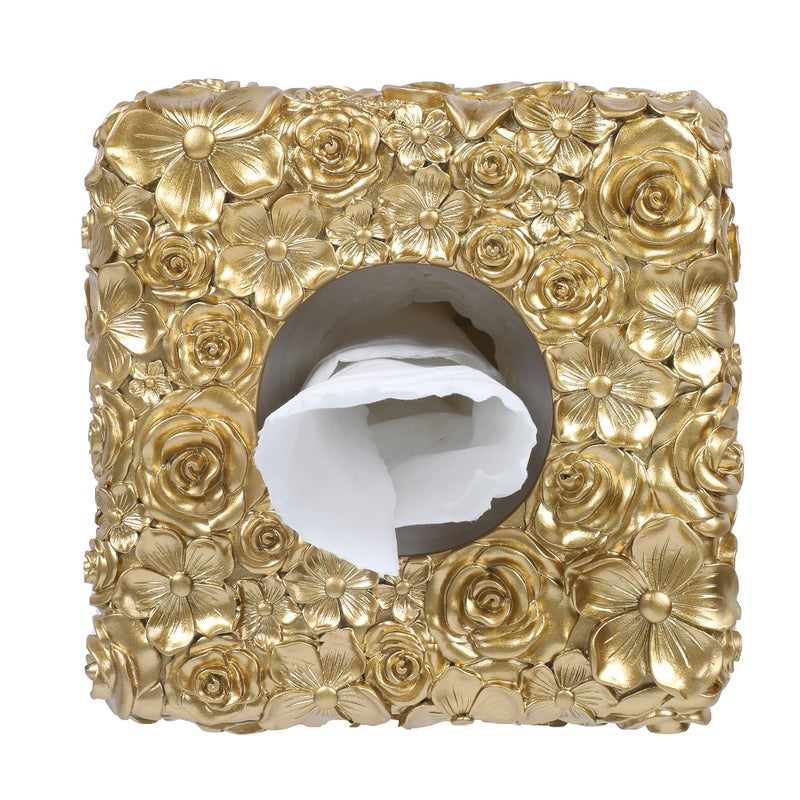 Hymmah Modern Square Tissue Box Cover Holder,Bathroom Accessories Decor Unique Design Tissue Box Cover for Bathroom Vanity Counter Tops Also Great for Bedrooms and Living Rooms - Image 3