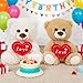 SNOWOLF Small Teddy Bear Cute Soft Stuffed Animal Plush Toy I Love You Bears Holding Red Heart for Baby Shower Kids Girls Girlfriend Christmas Valentines Day Wedding Anniversary Birthday Light Brown - Image 4