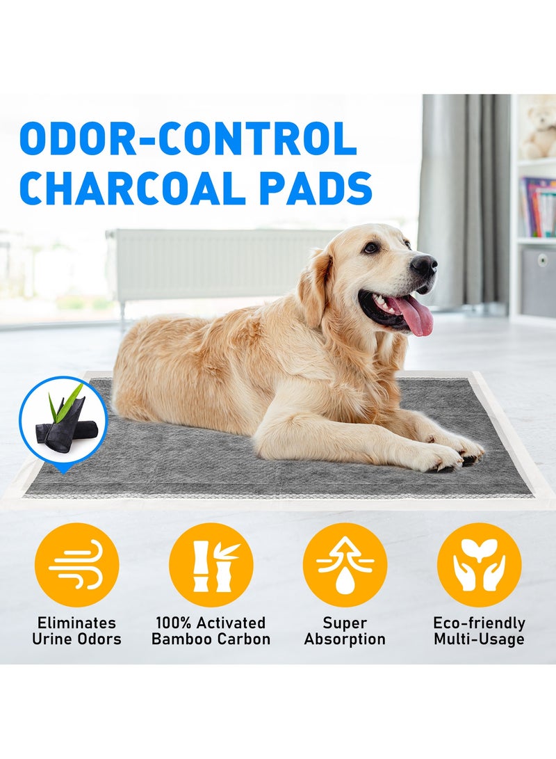 ANTIER Pee Pads for Dogs，L 60x60cm, Charcoal Pet Pee Pads Odor-Control & Super Absorbent, Pet Urine Pad, 7-Layer Quick Dry & Leak-Proof with Adhesive Tabs, Disposable (120 Counts) - Image 5