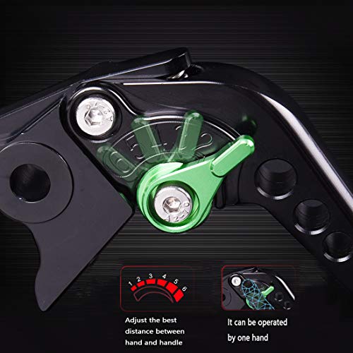 Rawsomes Adjustable Short Brake Clutch Levers Compatible with Kawasaki Z900/Z650 2017-2020 1000 2015-2020 Ninja 650R/ER-6F/EX650 2017-2020 - Image 2