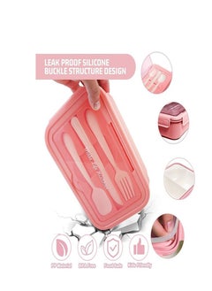 Arabest Bento Lunch Box, Meal Preparation Compartment Lunch Box Container for Children and Adults, Lunch Organizer, Pink  - Image 5
