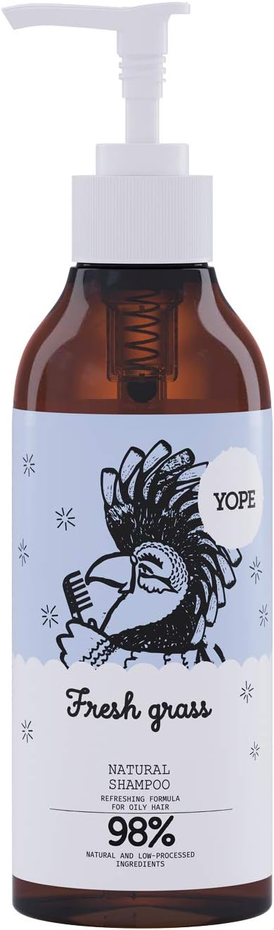 Yope Natural Shampoo Oat Milk Natural Ingredients Nourishing Lime Vegan Paraben Free SLS Free Cruelty Free Oat Milk Shampoo 300 ml Pack of 1 - Image 1