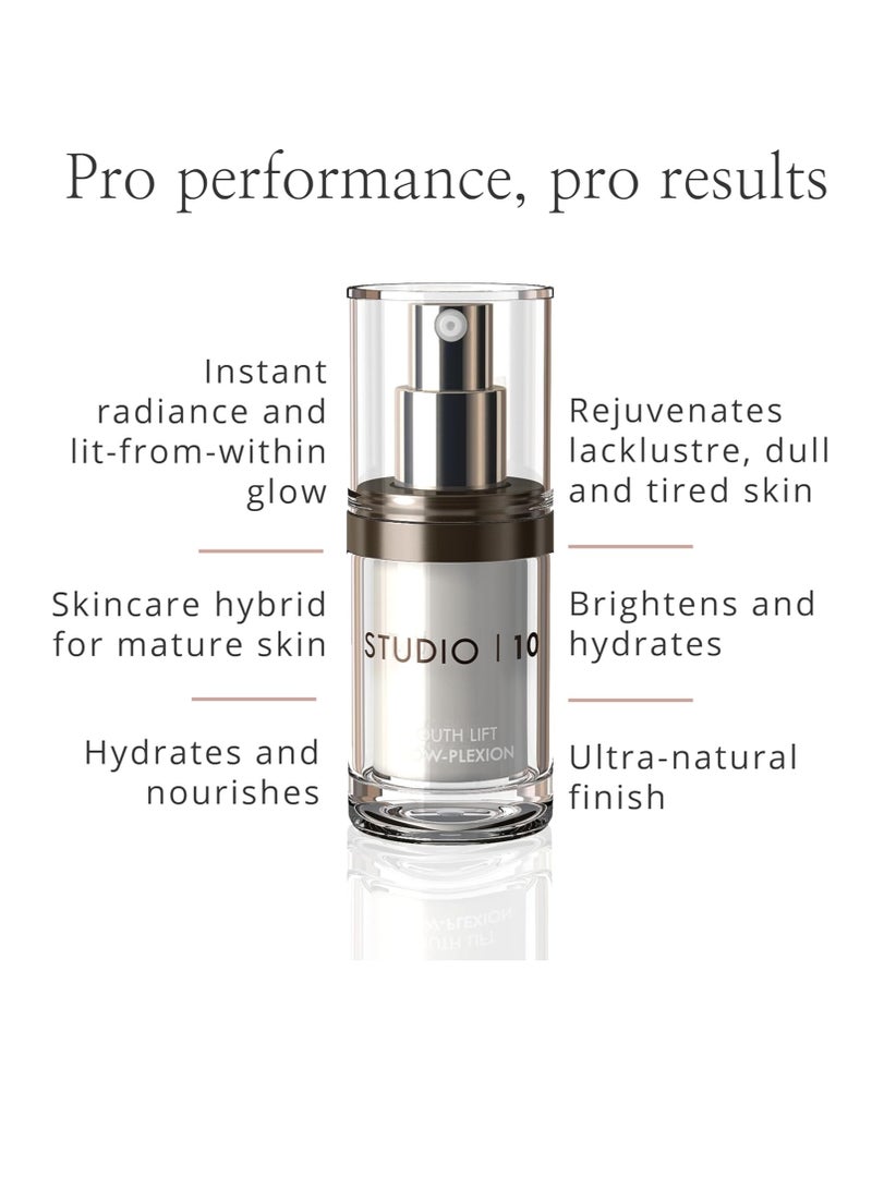 Studio 10 Skin Lift Glow Plexion Liquid Glow Primer Illuminator and Highlighter Hydrates Firms and Lifts Mature Skin for a Youthful Radiant Glow Versatile Face Makeup Illuminating Primer - Image 3