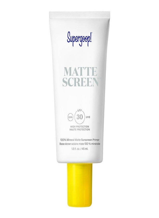 Supergoop! - Supergoop! Mattescreen Sunscreen SPF 30 (45ml) – Broad-Spectrum, Shine-Control Face Sunscreen with a Matte Finish, Blurring Effect, and Oil-Absorbing Formula for All Skin Types - Image 1