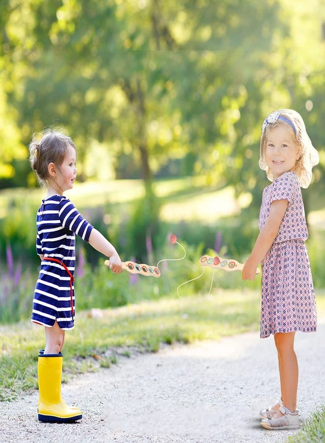 ArtCreativity لعبة Paddle الخشبية من ArtCreativity، مجموعة من 2، لعبة مجداف خشبي مع كرة حمراء على خيط، ألعاب خارجية للأولاد والبنات، ألعاب الشاطئ والفناء الخلفي للأطفال والبالغين، فكرة هدية رائعة - Image 4