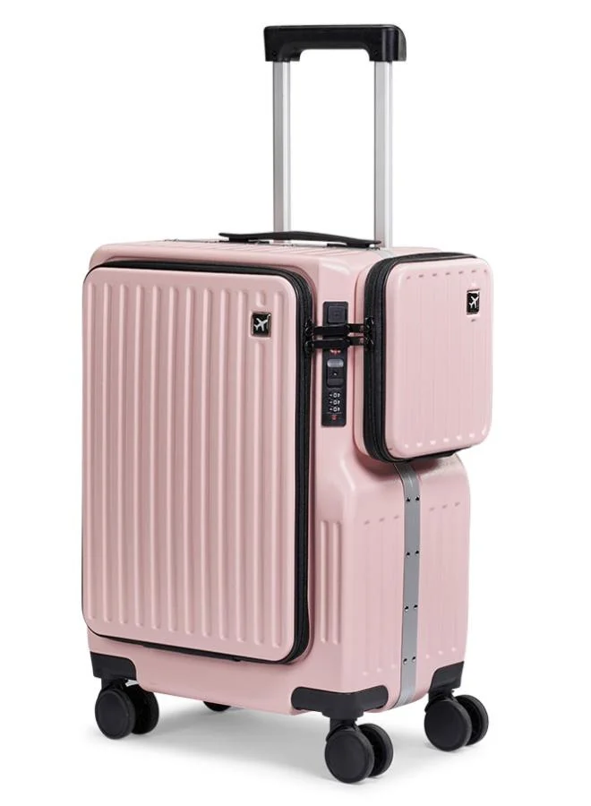 ليمرا حقيبة سفر مخصصة لكبينة الطائرة مقاس 20 بوصة مصنوعة من البولي كربونات - حقيبة دوارة و خفيفة الوزن مع قفل TSA و شحن USB و جيب أمامي وحامل أكواب