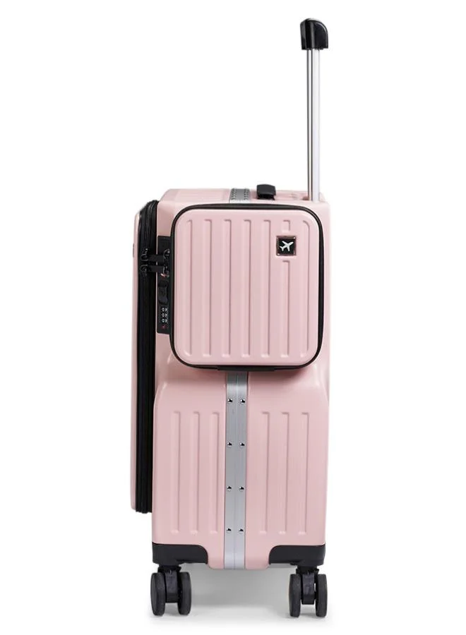 ليمرا حقيبة سفر مخصصة لكبينة الطائرة مقاس 20 بوصة مصنوعة من البولي كربونات - حقيبة دوارة و خفيفة الوزن مع قفل TSA و شحن USB و جيب أمامي وحامل أكواب