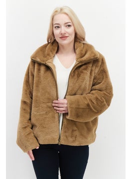 French Connection Women Textured Softshell Jacket, Tan  - Image 1