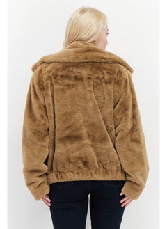 French Connection Women Textured Softshell Jacket, Tan  - Image 5