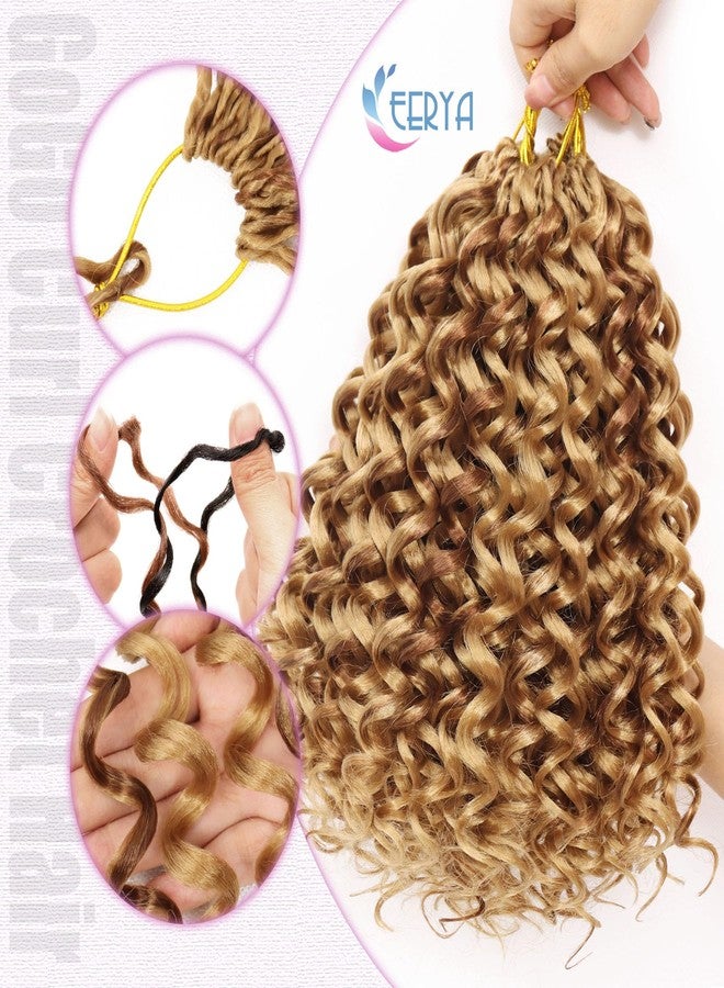 Eerya 7 Packs GoGo Curl Crochet Hair 10 Inch Short Curly Crochet Hair for Women Water Wave Beach Curl Deep Twist Crochet Braids Synthetic Braiding Hair Extensions (10 Inch, P27/30) - Image 5